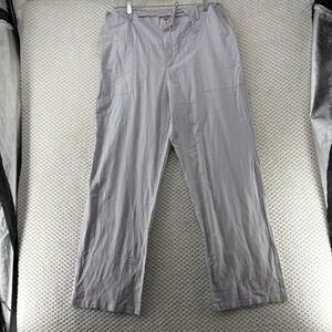 Cotton Linen Blend‎ Pants Drawstring Waist Pockets Casual Trousers Beachy  42